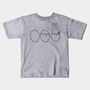 Easter Eggs with a Bunny Minimal Kids T-Shirt